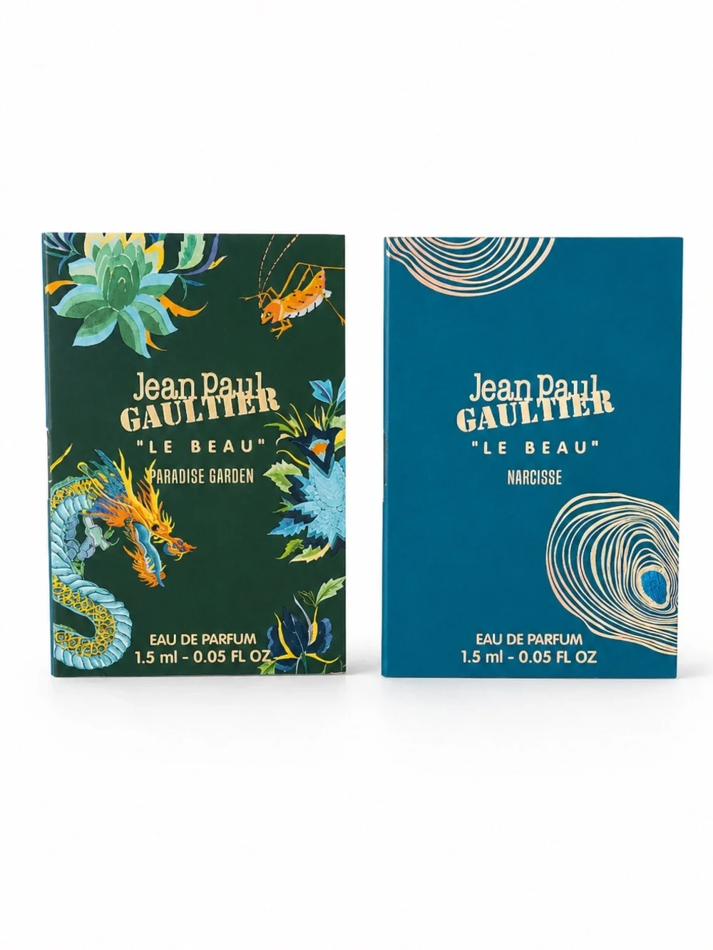 Jean Paul Gaultier Le Beau Narcisse & Paradise Garden Samples-NEW